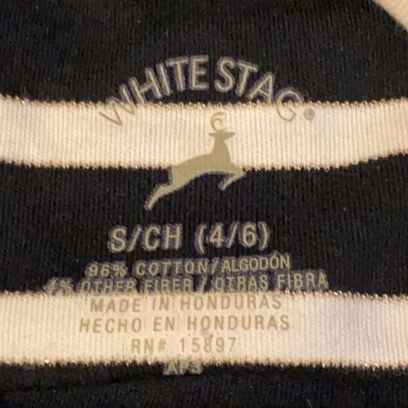 Shirt black and white, white stag Mark, size small 4 to 6 - Picture 12 of 13